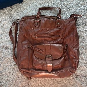 Brown Faux Leather Bag